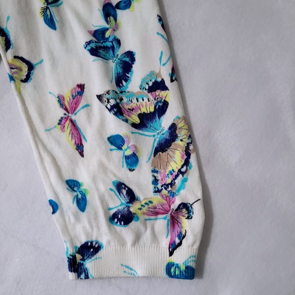 Talbots Butterfly Cardigan Sweater Womens XL Button Knit Top Cottagecore Fairy - Picture 8 of 10